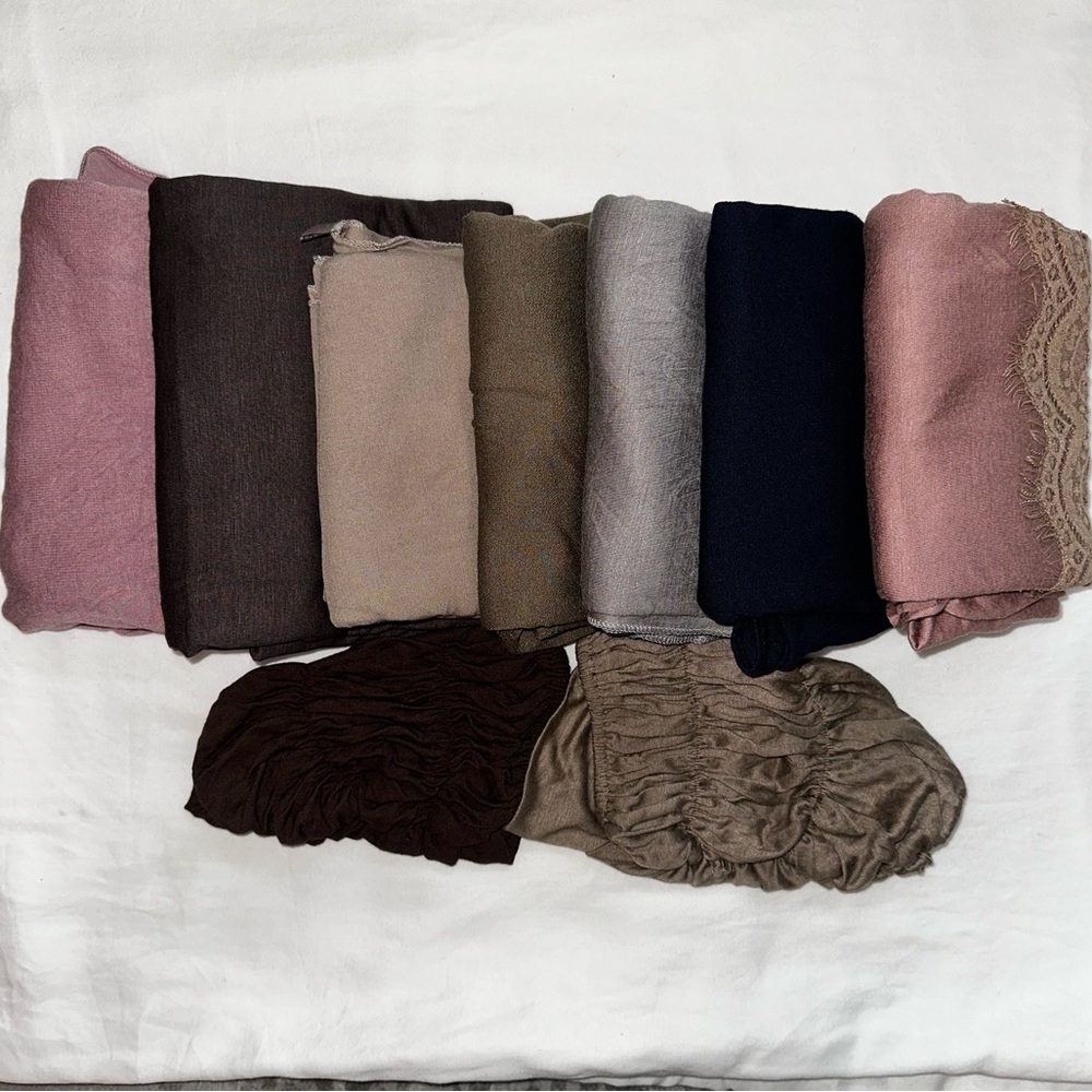 Bundle of 7 Jersey Stretch Hijabs Scarves